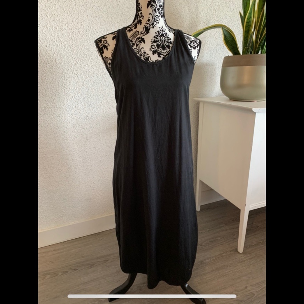Soft black twist back dress